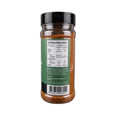 Smokes Asian Spice BBQ rub 230g, side of shaker, transparent background