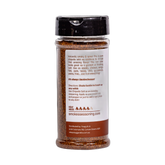 Smokes Chipotle Salt 195g finishing salt, side of shaker, transparent background