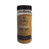 Smokes Pork-Poultry pork & poultry BBQ rub 250g, front of shaker on transparent background