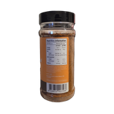 Smokes The Standard all-purpose BBQ rub 220g, side of shaker, transparent background
