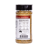 Smoky Pastures Risk It rub 240g, ingredients and nutrition panel, transparent background