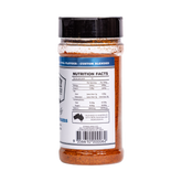 Smoky Pastures Sweet Dreams rub 240g, ingredients and nutrition panel, transparent background