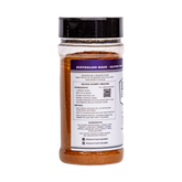 Smoky Pastures Tik Tik Boom tandoori rub 250g, left side label detail, transparent background