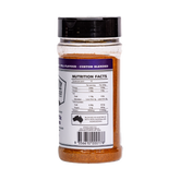 Smoky Pastures Tik Tik Boom tandoori rub 250g, ingredients and nutrition panel, transparent background