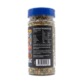 Stef the Maori Aquadesiac 220g surf turf and veggies seasoning, ingredients and nutrition panel, transparent background