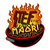 Stef the Maori barbecue brand logo, New Zealand BBQ rubs, on transparent background