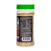 Stef the Maori Rub One Out 240g all purpose seasoning, side of shaker, transparent background