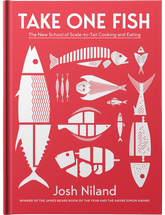 Take One Fish by Josh Niland hardback cookbook — 3D view of the book