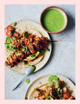 Tandoori Home Cooking by Maunika Gowardhan hardback cookbook — chicken tikka with spices, mustard and chilli