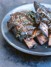 The Art of Barbecue by Thierry "Big T" Cornuet hardback cookbook — beef short ribs recipe page