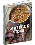 Barbecue Sides by Adam Perry Lang & Peter Kaminsky hardback cookbook — 3D angled book shot