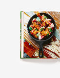The Austin Cookbook by Paula Forbes hardback cookbook — interior page of Sweet Potato Nachos in a cast-iron pan