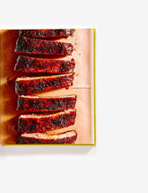 The Austin Cookbook by Paula Forbes hardback cookbook — interior page of sliced smoked pork ribs