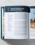 The Outdoor Cook by America's Test Kitchen paperback cookbook — Grilled Smokehouse Barbecue Burgers spread