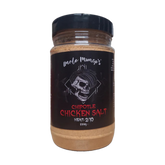 Uncle Mungo's Chipotle Chicken Salt 250g chipotle chicken salt — front of shaker on transparent background