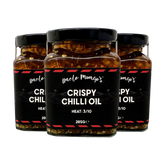 Uncle Mungo's Crispy Chilli Oil 285g crispy chilli oil — front of jar on transparent background
