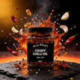 Uncle Mungo's Crispy Chilli Oil 285g crispy chilli oil — exploded high-speed shot with fried chilli, garlic and sesame