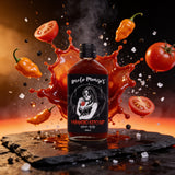 Uncle Mungo's Habanero Ketchup 200ml hot ketchup — exploded high-speed shot with tomatoes and habanero chillies