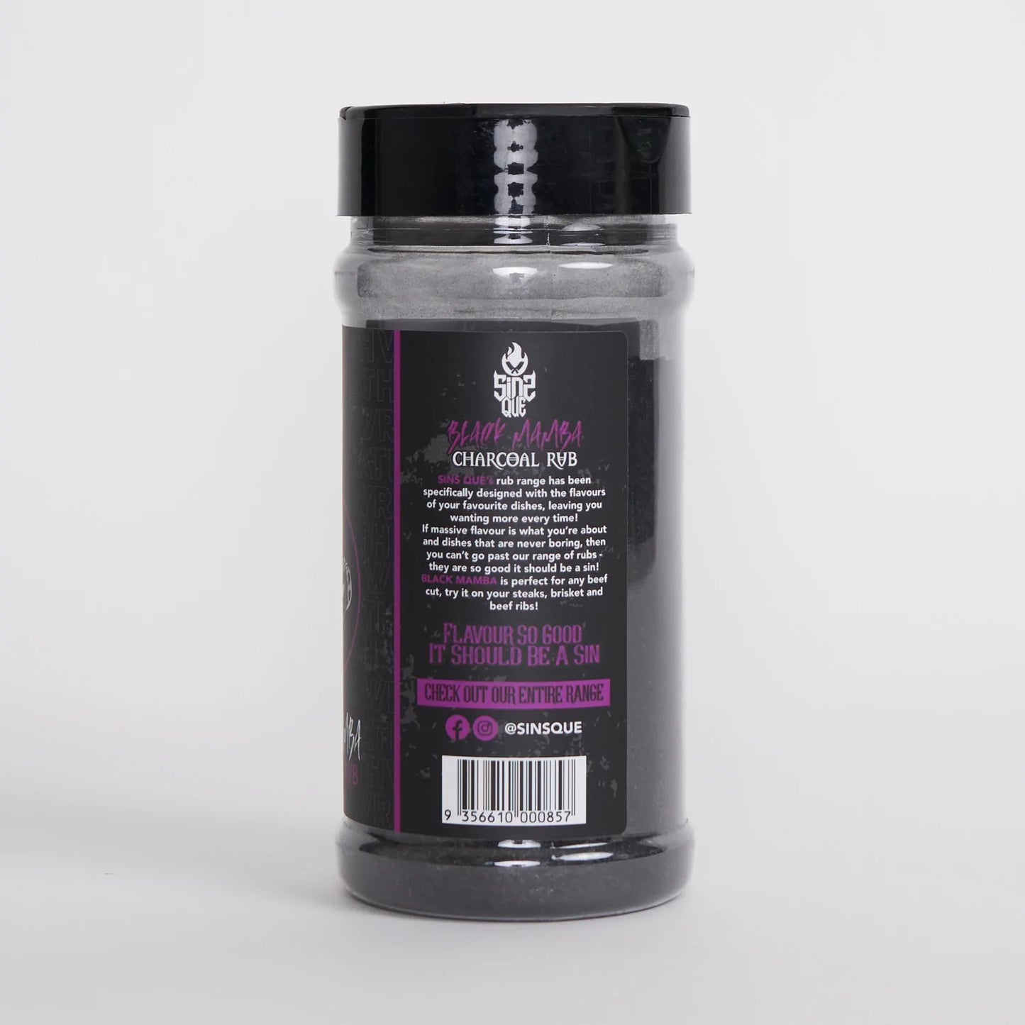 SINS Q: Black Mamba Charcoal Rub – 250g