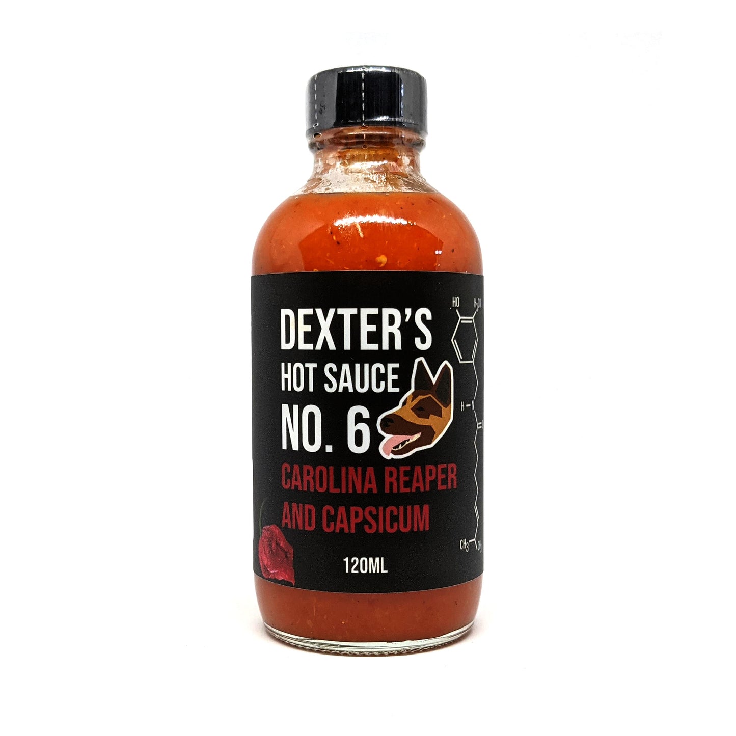 DEXTERS: No.6 Carolina Reaper & Capsicum Hot Sauce – 120ml