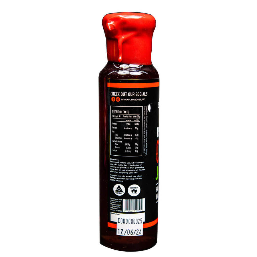 SMOKIN MANGOES BBQ: Cherry Jalapeno Rib Glaze – 250ml
