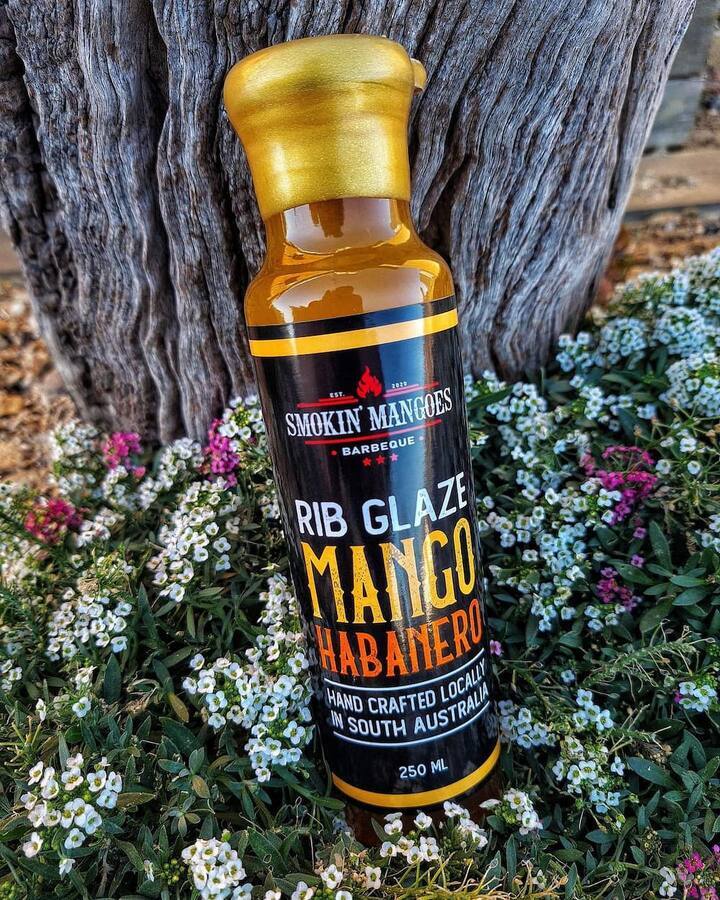 SMOKIN MANGOES BBQ: Mango Habanero Rib Glaze – 250ml