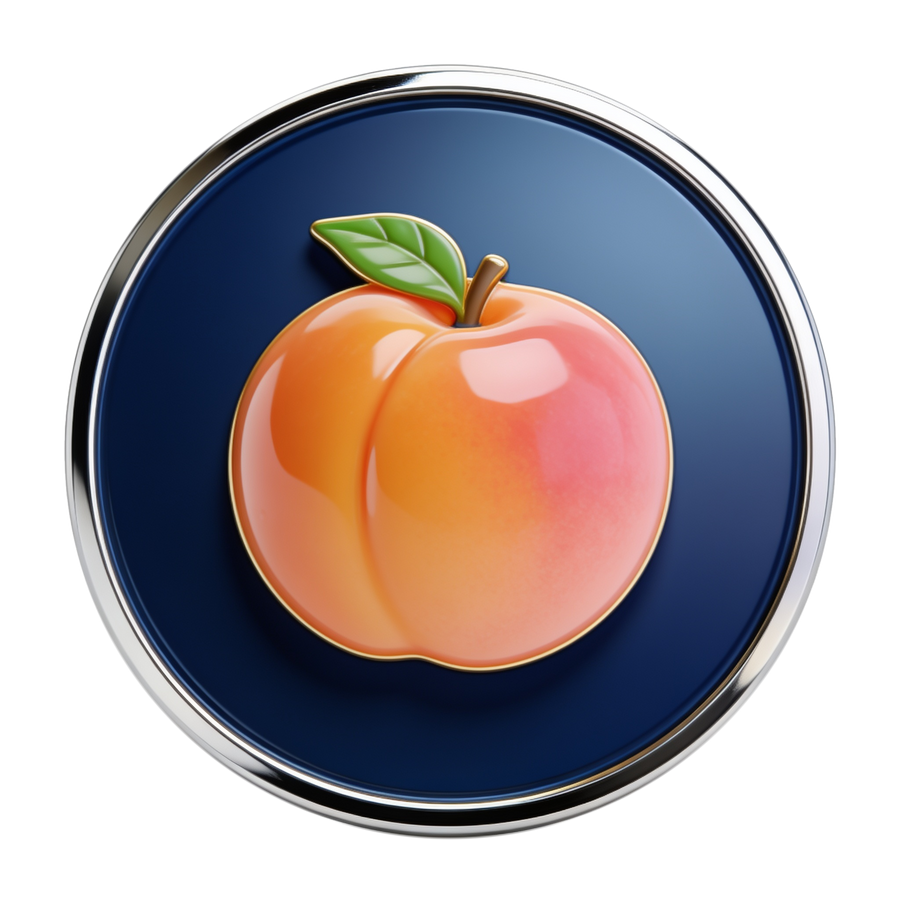 Peach flavour note medallion