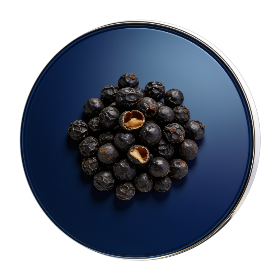 Pepper and Peppercorn attribute medallion, continuous chrome ring