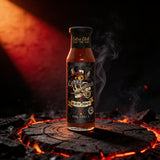 Cobra Chilli Black Magic BBQ Sauce 250ml BBQ Sauce — styled hero shot with dark gothic snake-and-fire brand styling