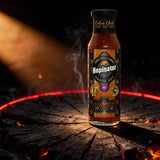 Cobra Chilli Hopinator Barbecue Sauce Hot 250ml BBQ Sauce — styled hero shot with dark gothic snake-and-fire brand styling