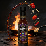 Cobra Chilli Habanero Magic Sauce Medium 150ml Condiment — medium heat wok-fire action shot with Habanero chillies and sesame