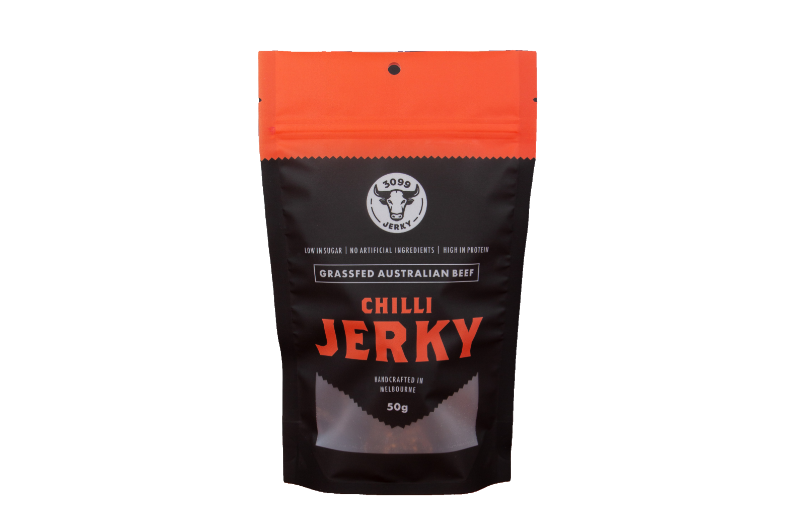 3099 Jerky Chilli Beef Jerky 50g pack - Australian grass-fed chilli beef jerky