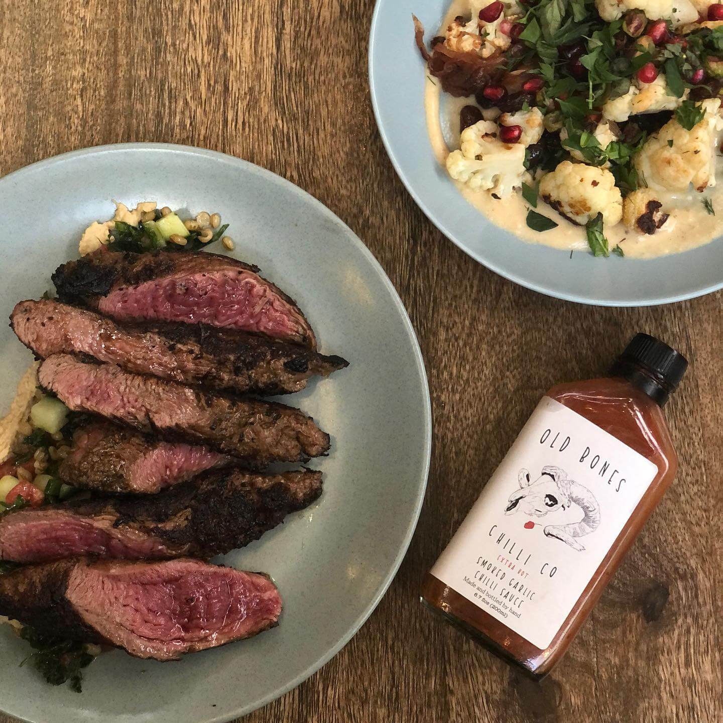 Old Bones Chilli Co Extra Hot Smoked Garlic Chilli Sauce 200ml bottle