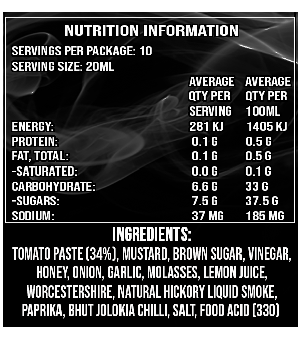 Uncle Mungos Bhut Jolokia BBQ ingredients