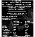 Uncle Mungos Parmesan & Garlic ingredients