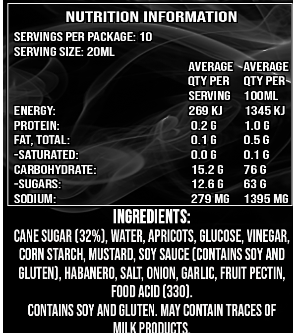 Uncle Mungos Sweet n Sour ingredients