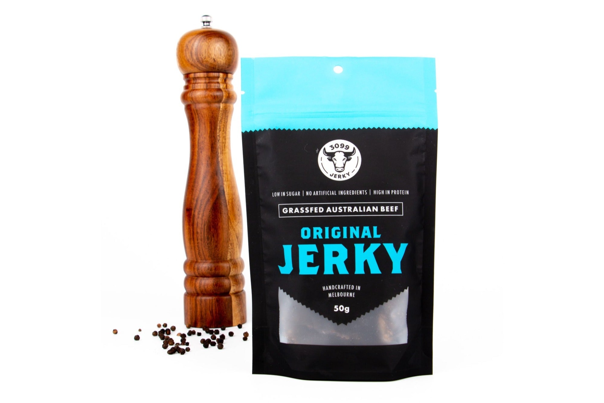 3099 Jerky Original Beef Jerky 50g pack - Australian grass-fed beef jerky