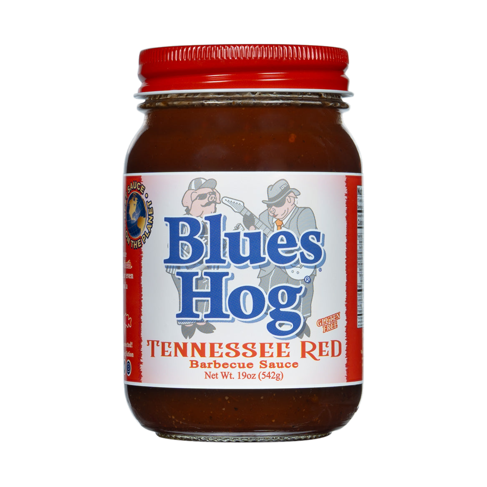 Blues Hog Tennessee Red BBQ Sauce 539g glass pint jar — front of the jar