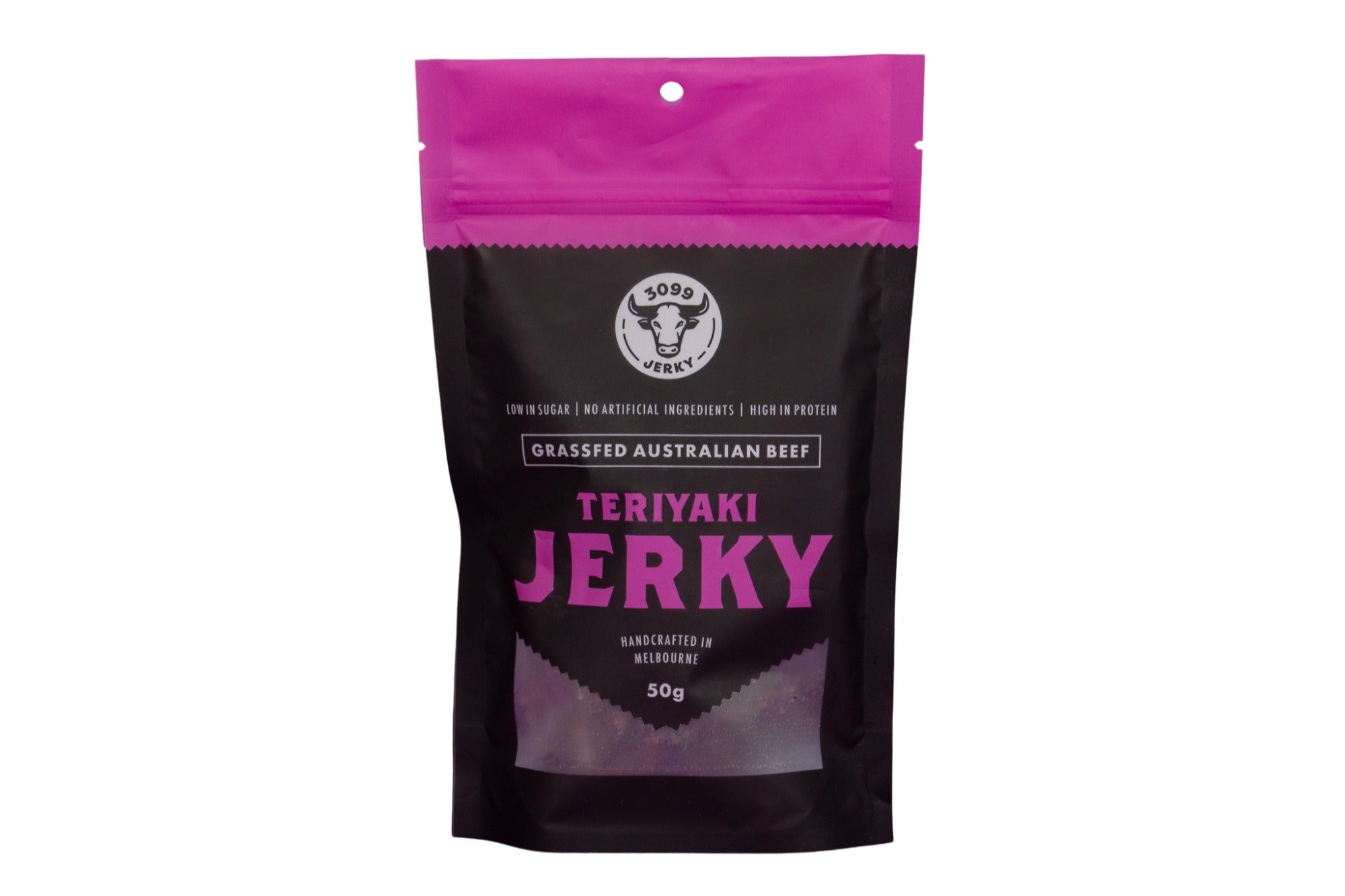 3099 Jerky Teriyaki Beef Jerky 50g pack - Australian grass-fed teriyaki beef jerky