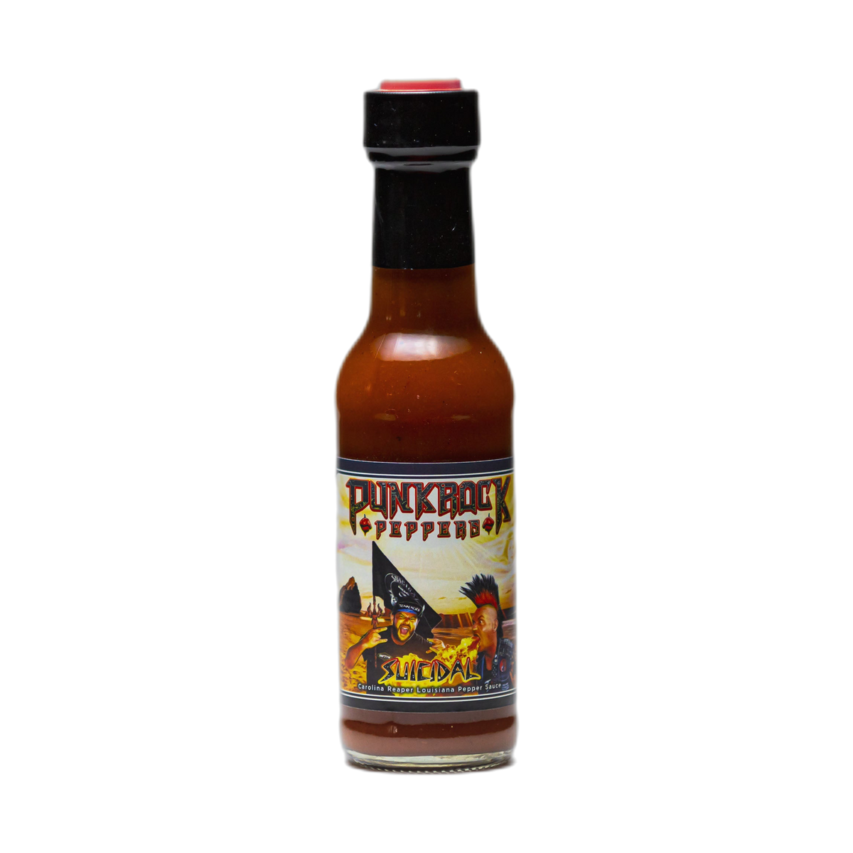 Punk Rock Peppers Suicidal Cherry Sundried & Carolina Reaper Hot Sauce 150ml bottle