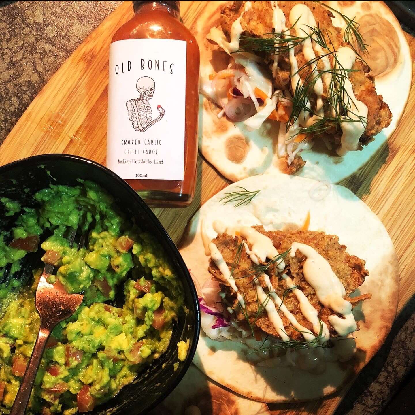 Old Bones Chilli Co Smoked Garlic Chilli Sauce 200ml bottle