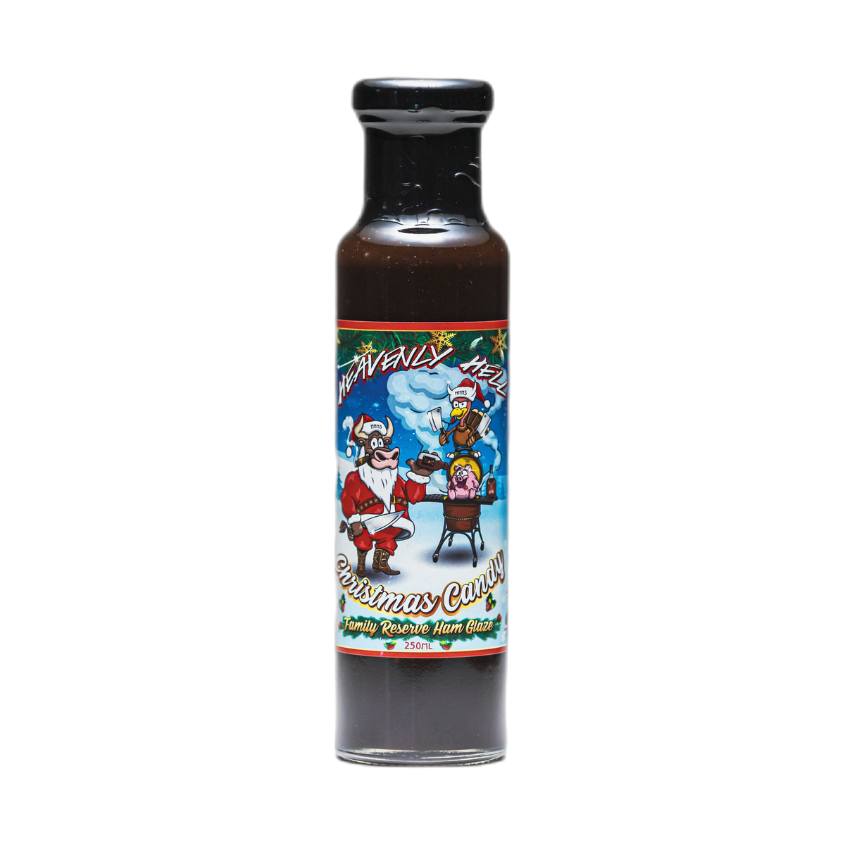 Heavenly Hell Christmas Candy Apricot, Cherry & Spiced Rum Ham Glaze 250ml bottle
