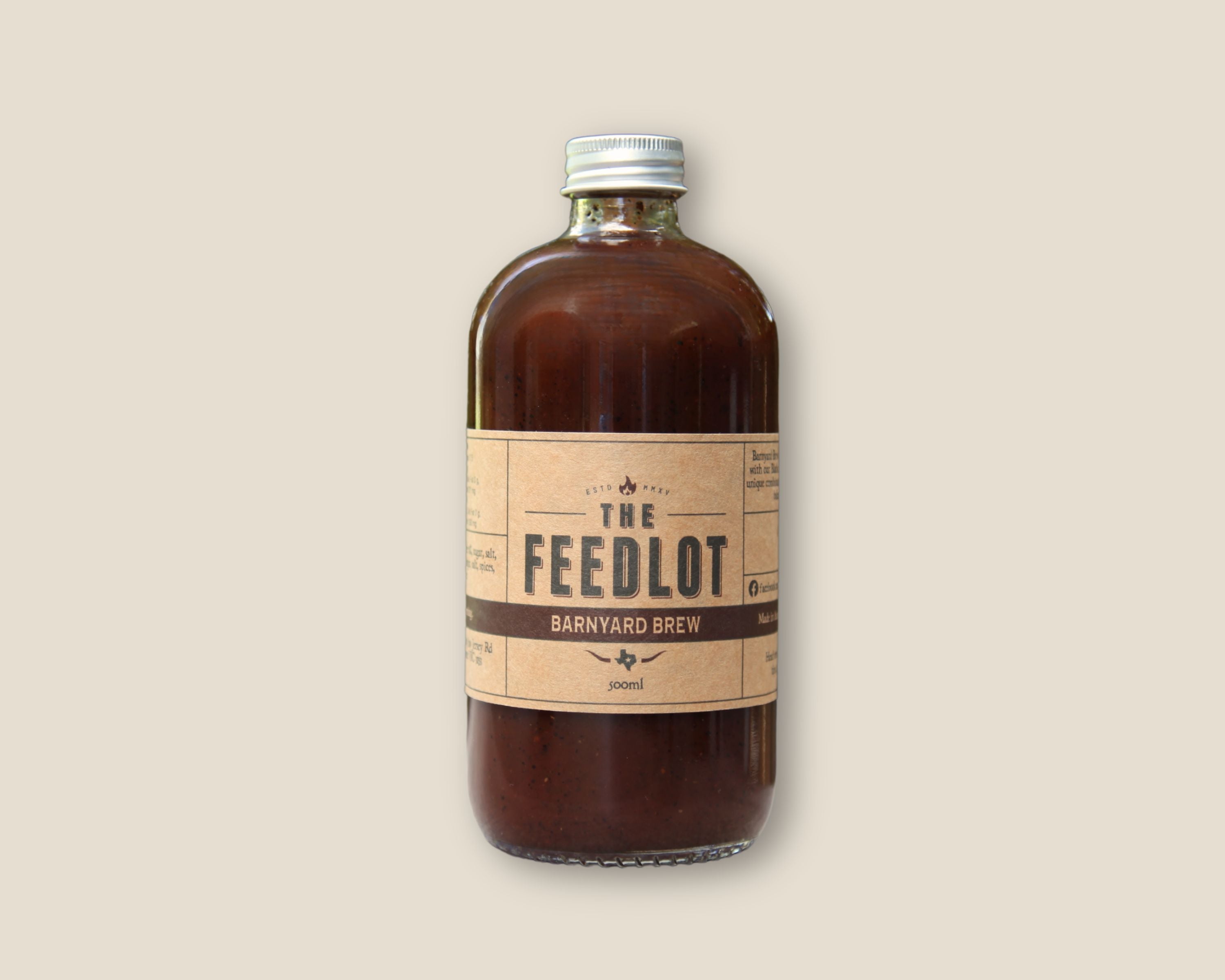 THE FEEDLOT Barnyard Brew Espresso BBQ Sauce 500ml bottle