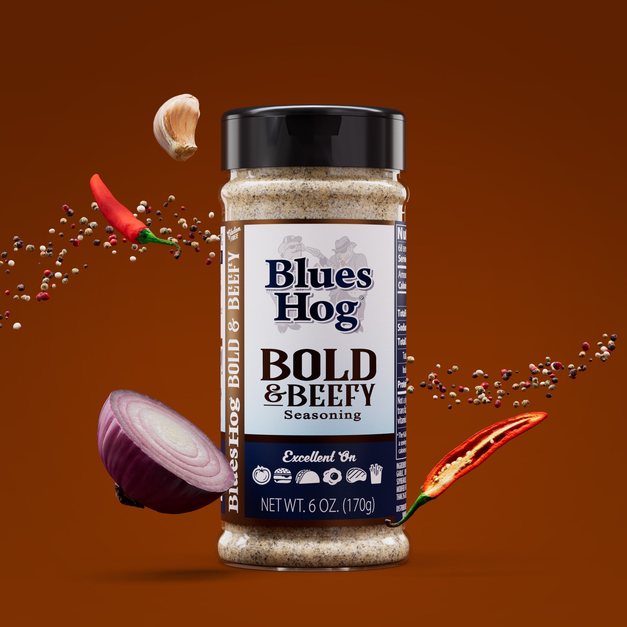 Blues Hog Bold & Beefy Seasoning 170g — front of the shaker bottle