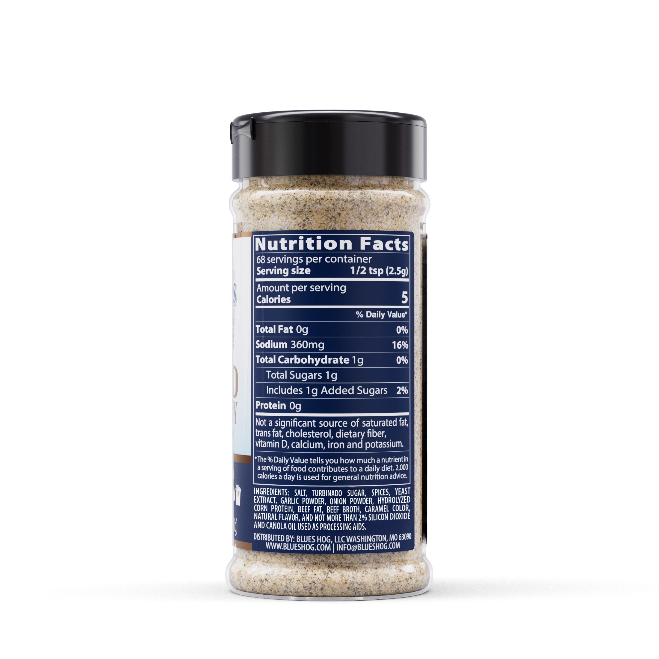 Blues Hog Bold & Beefy Seasoning — ingredients and nutrition panel