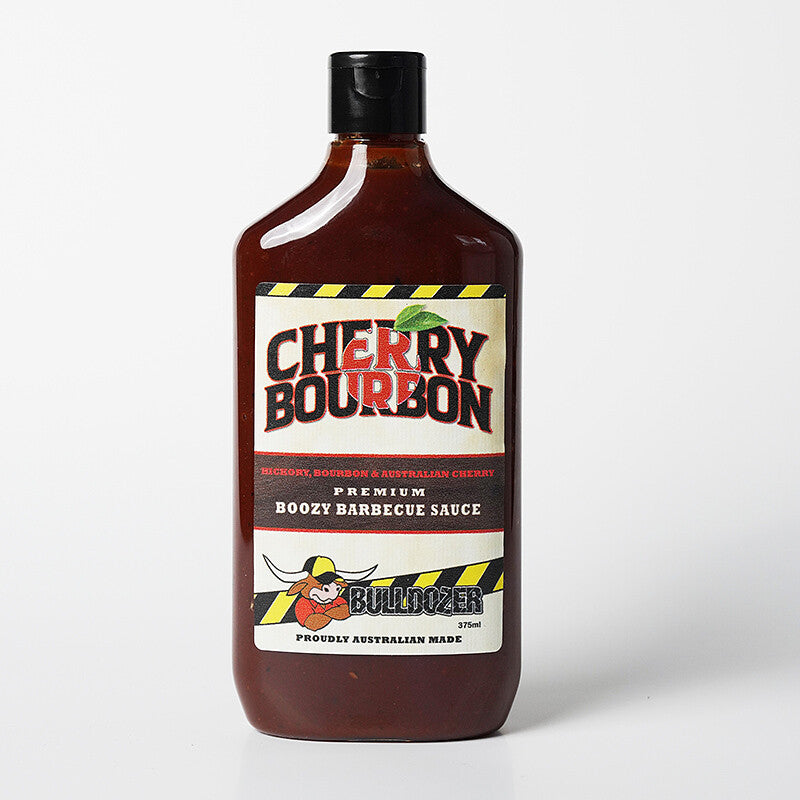 BULLDOZER BBQ: Cherry Bourbon Boozy BBQ Sauce – 375ml