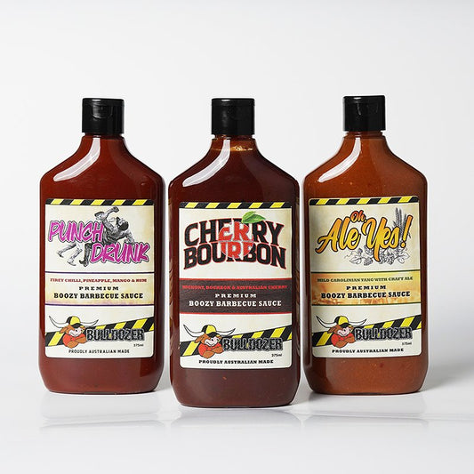 BULLDOZER BBQ: Punch Drunk Boozy BBQ Sauce – 375ml