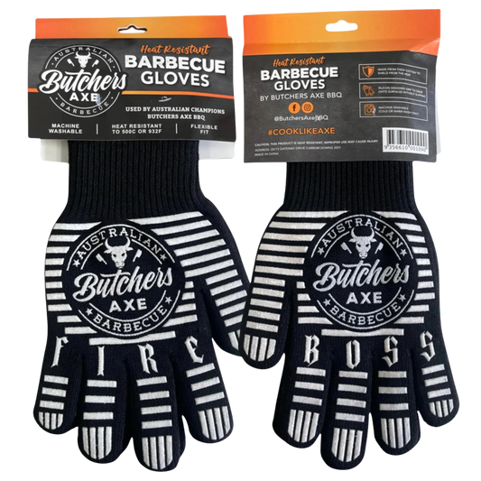 BUTCHERS AXE: Heat Resistant Barbecue Gloves – 500°C BBQ & Smoker Protection