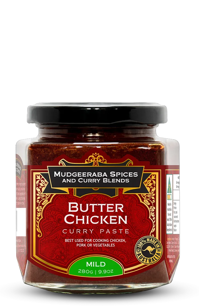 Mudgeeraba Spices Butter Chicken Curry Paste Mild 280g jar