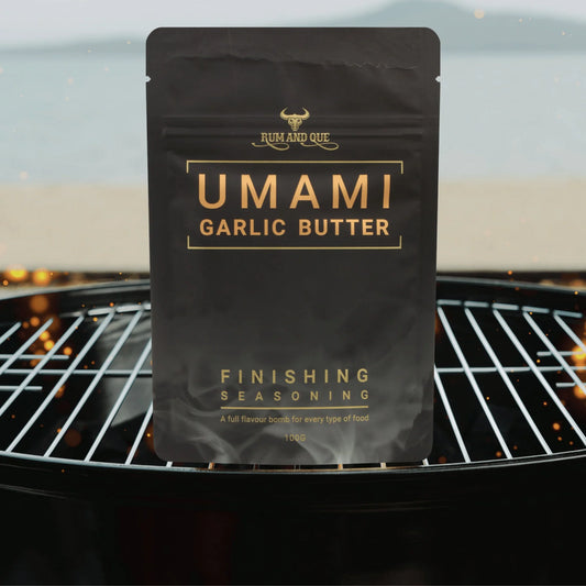 RUM AND QUE: Umami Garlic Butter Finishing Seasoning – 100g